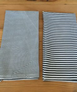 Alternative view of Black White Fine Stripe Serviettes
