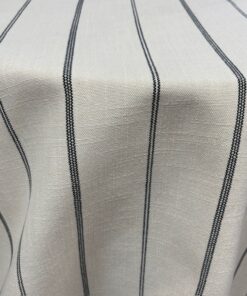 Ivory Black Stripe Tablecloths