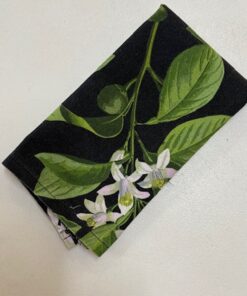 Botanical Black Green Floral Serviettes