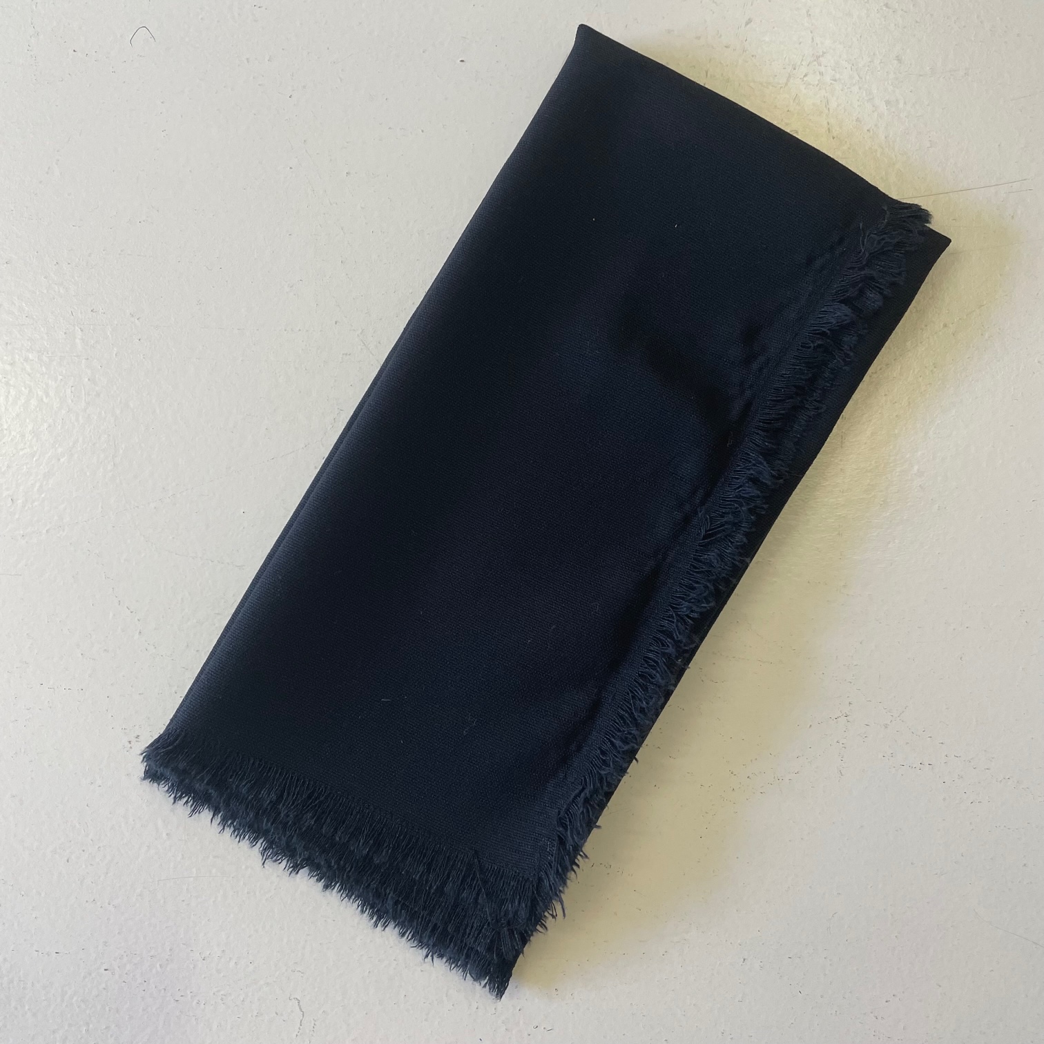 Black Frayed Edge Serviettes