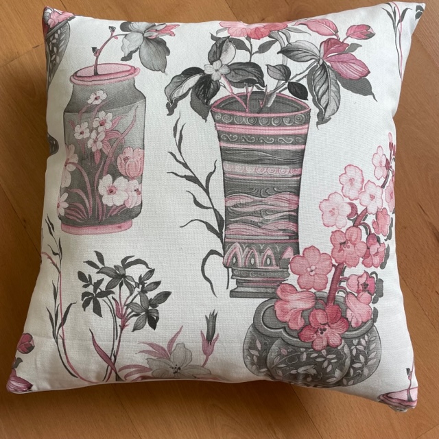 Pink Grey Vase Scatter Cushions
