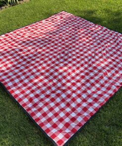 Red Gingham Big Check Picnic Blankets