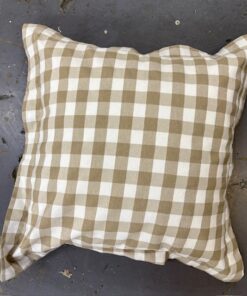 Stone White Med Check Scatter Cushions