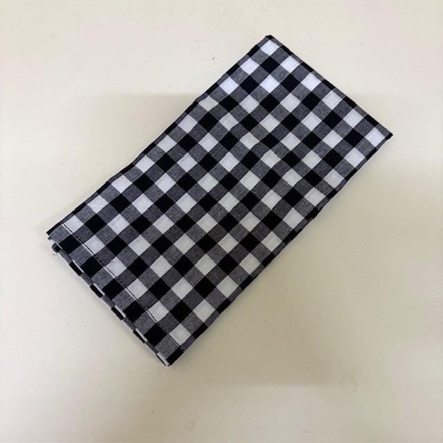 Black Small Check Serviettes